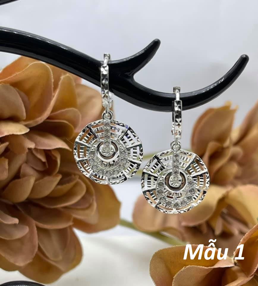 Bông tai khuyên tròn chất liệu bạc s99 MS163b