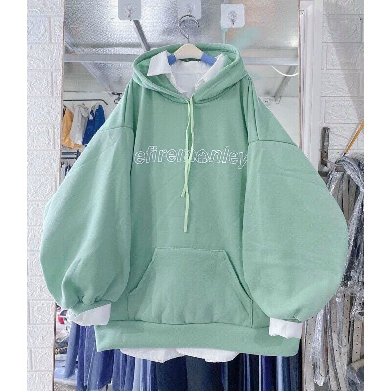 Áo khoác nỉ cao cấp hoodie in chũ FIREMONKEY dễ thương, Áo Hoodie efiremonkey Form Rộng Tay Bồng, Áo Hoodie Nữ Dáng Rộng, Áo khoác hoodie họa tiết THE FIRE MONKEY