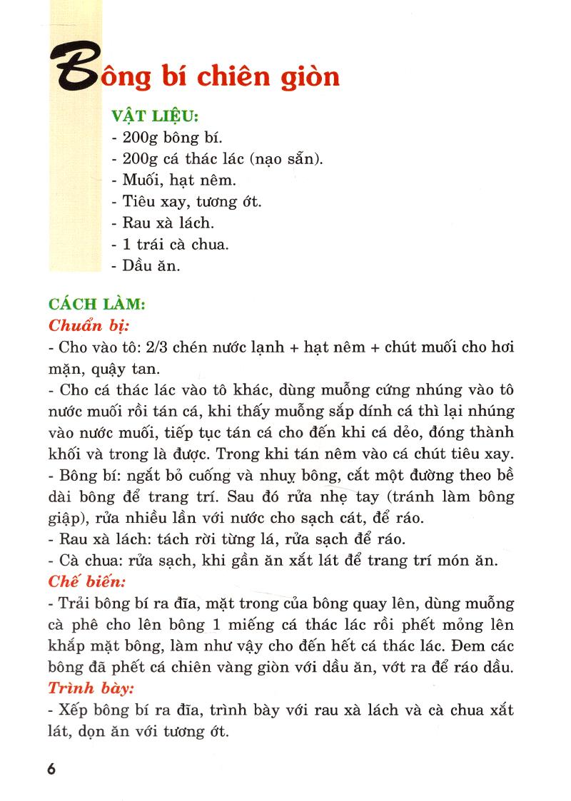Sách Thực Đơn Nấu Ăn Gia Đình (Tập 1)