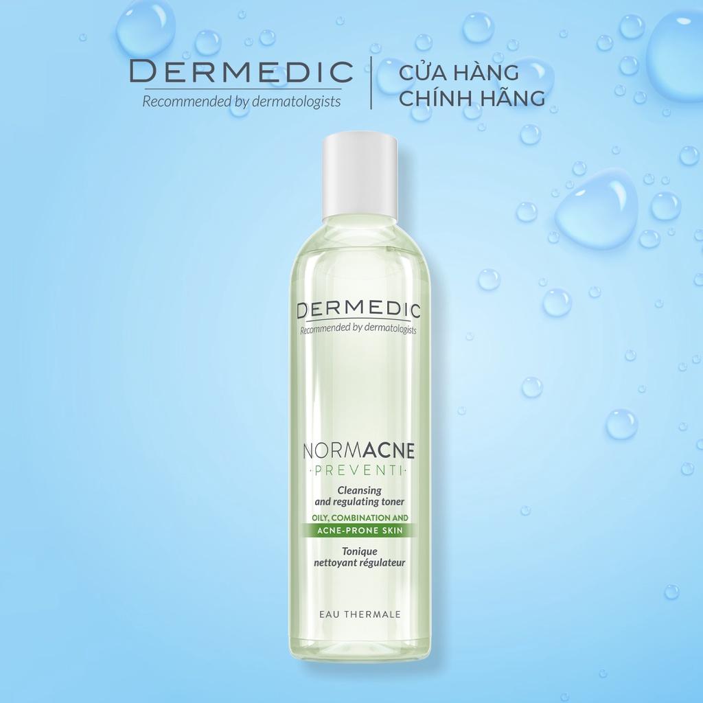 Toner làm dịu cho da dầu mụn Dermedic Normacne Cleansing And Regulating Skin 200ml