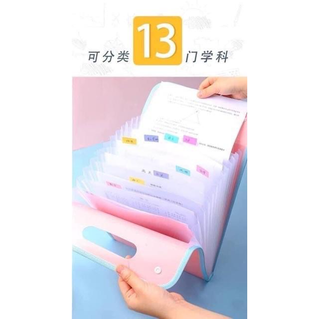 File Lưu Hồ Sơ, Túi Đựng Tài Liệu 12 Ngăn Siêu Gọn Gàng Và Tiện Dụng