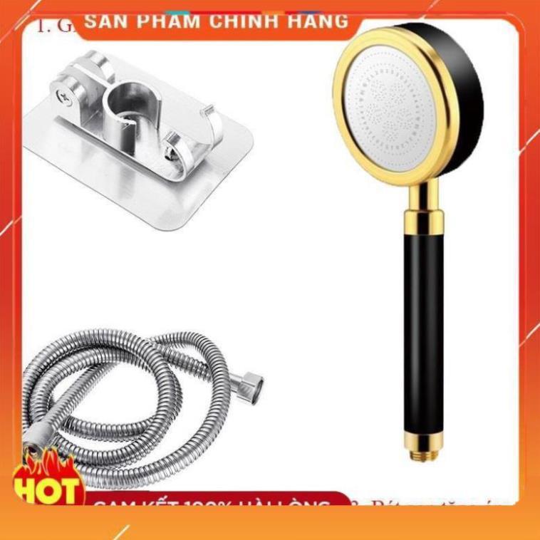 Bộ vòi sen tăng áp 300% bằng hợp kim nhôm chống oxi hóa , chống rỉ sét màu vàng đen sang trọng 206779