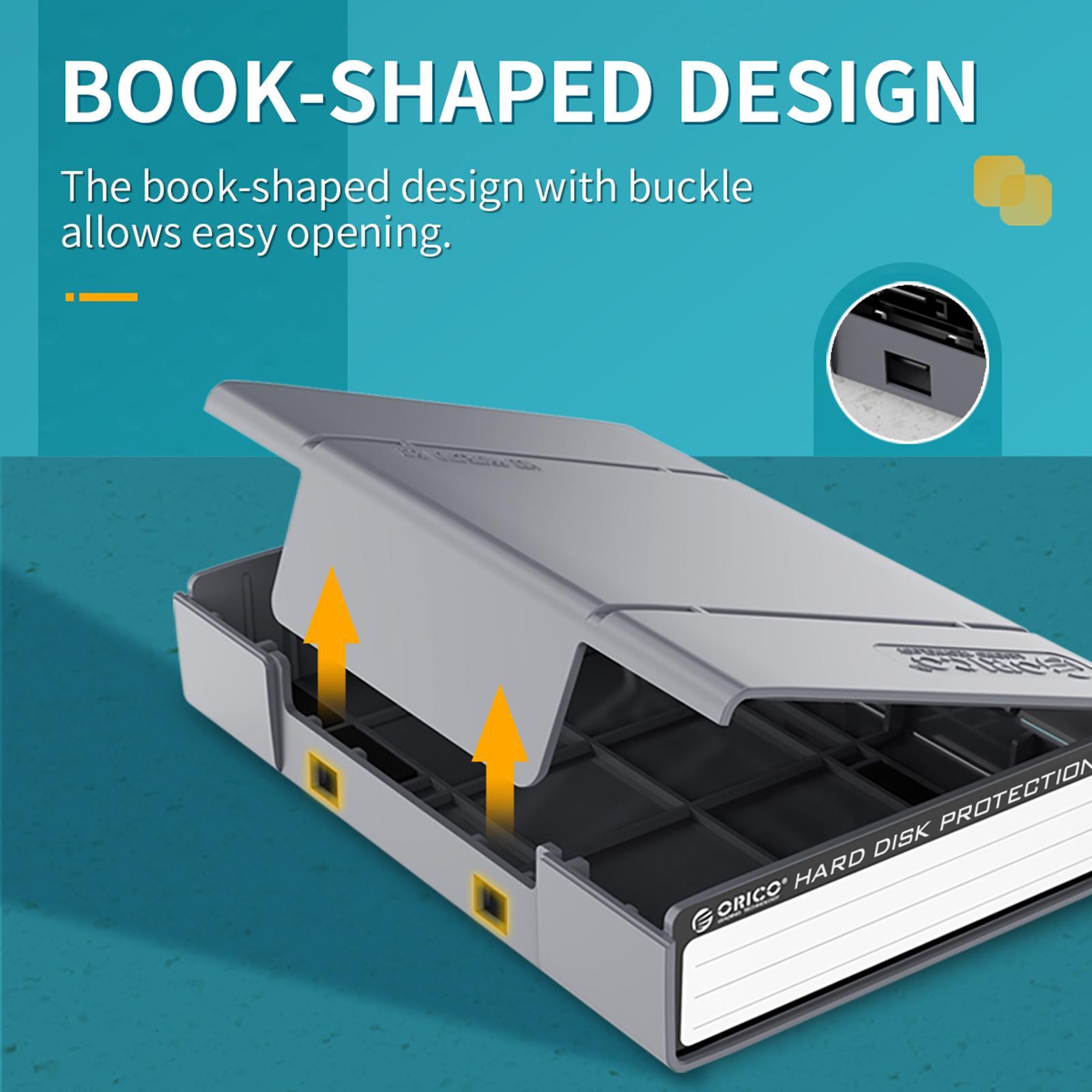 Hard Drive Case with Label Universal Portable for 3.5"/3.5" Hard Drive Disk