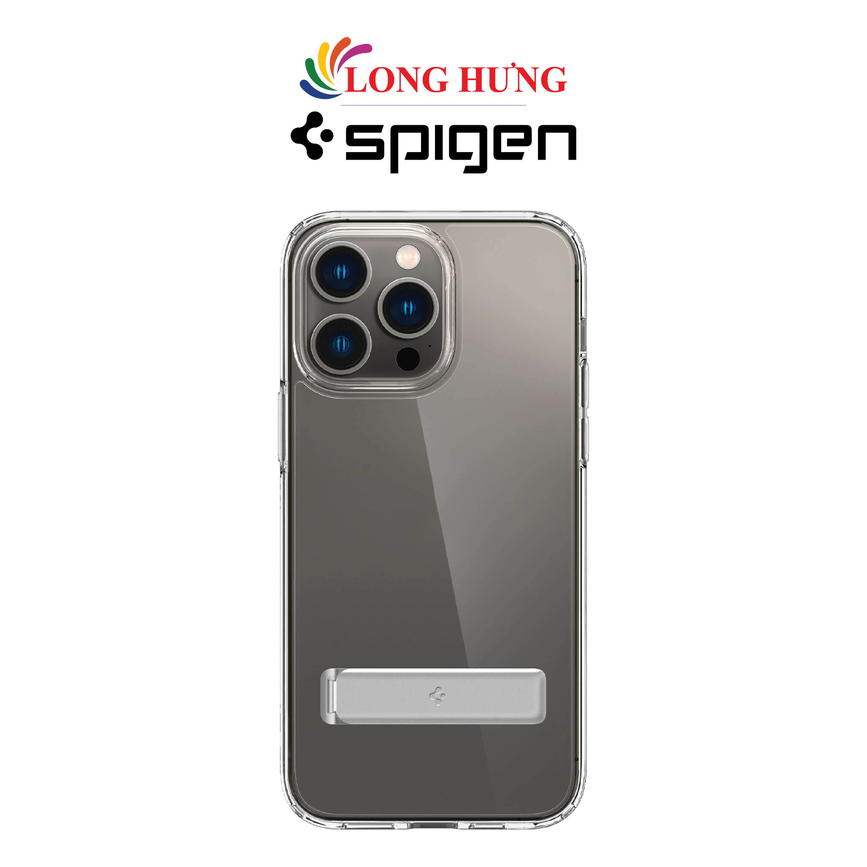 Ốp lưng chống sốc tích hợp chân đế hỗ trợ sạc không dây Spigen Ultra Hybrid S iP 14 Series - Hàng chính hãng