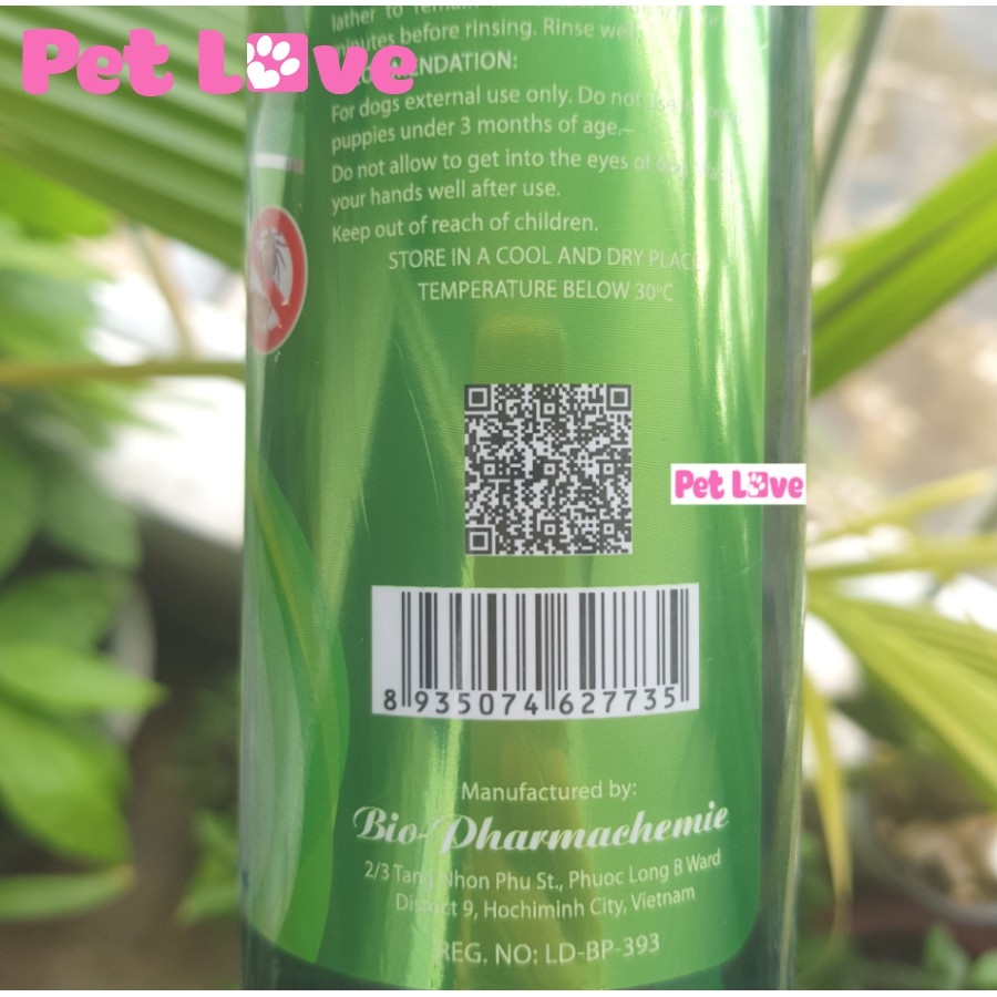 Sữa tắm Bio Care (450ml) diệt ve rận, bọ chét, khử mùi chó mèo