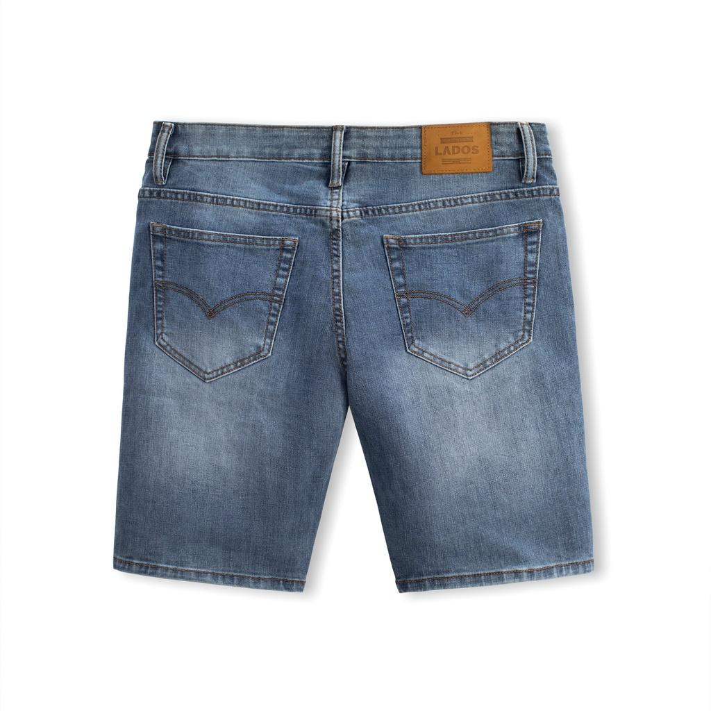 Quần short jeans nam form đẹp, chính hãng Lados - 14090 thời trang, co giãn nhẹ