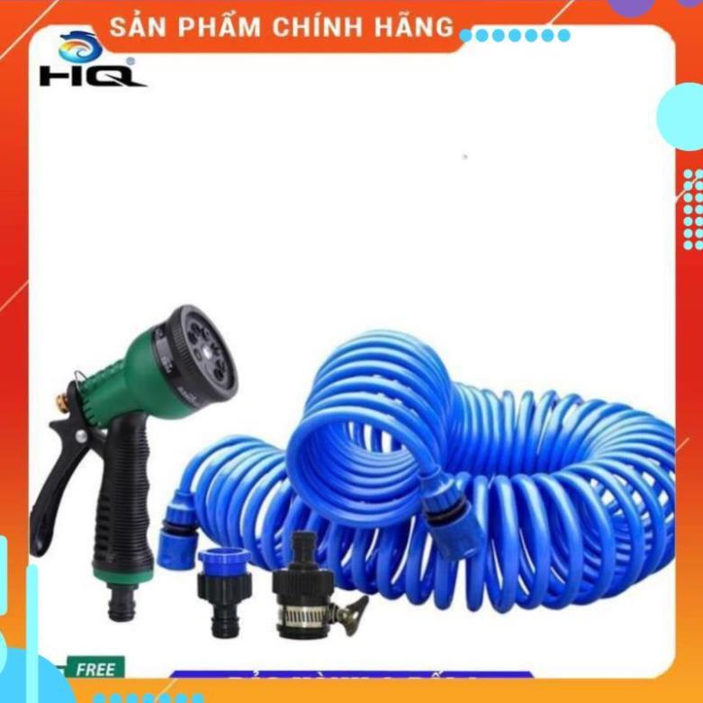 Bộ vòi xịt nước tưới cây đa năng 8 chế độ kèm dây tưới dạng lò xo co dãn 815814 loại 10m