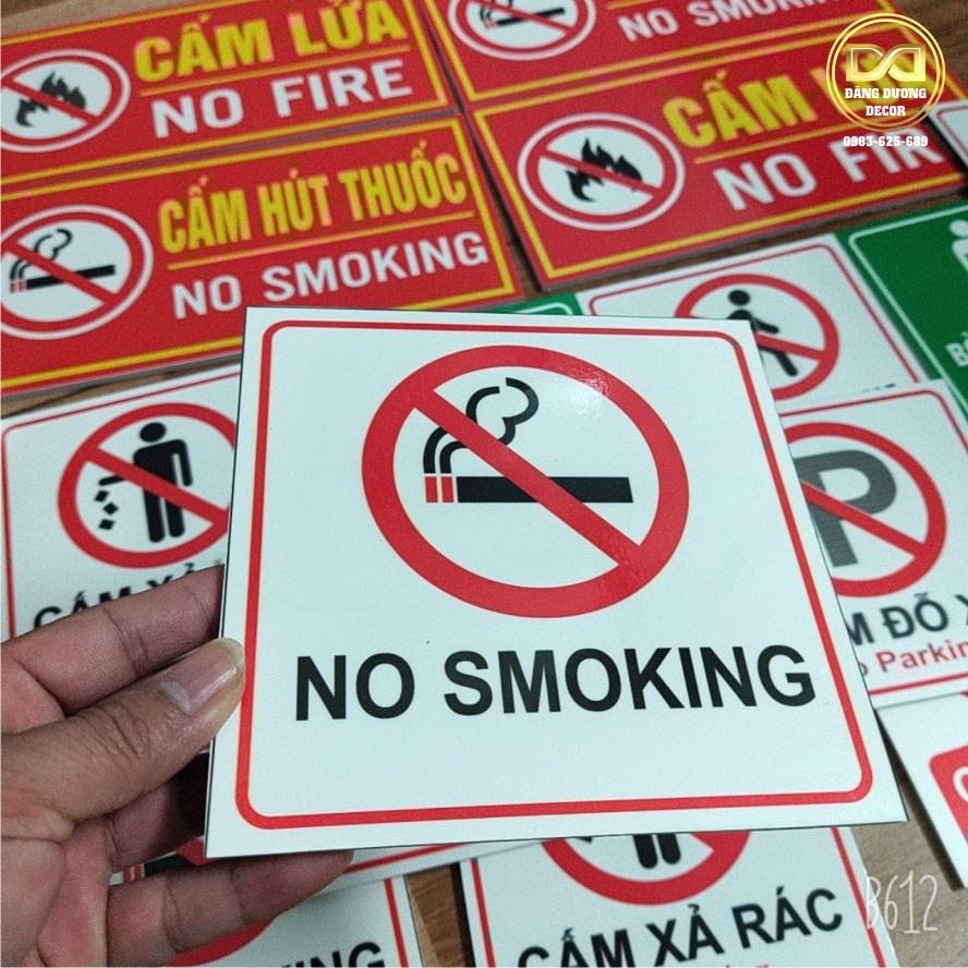 BIỂN NO SMOKING - CẤM HÚT THUỐC RẺ BỀN ĐẸP