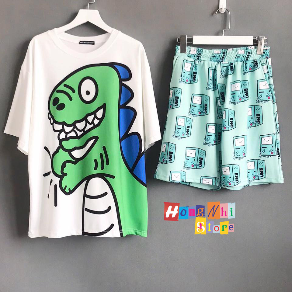 Quần Short Cartoon Unisex Hình Hộp Bmo - Quần Đùi Hoạt Hình Siêu Cute - MM