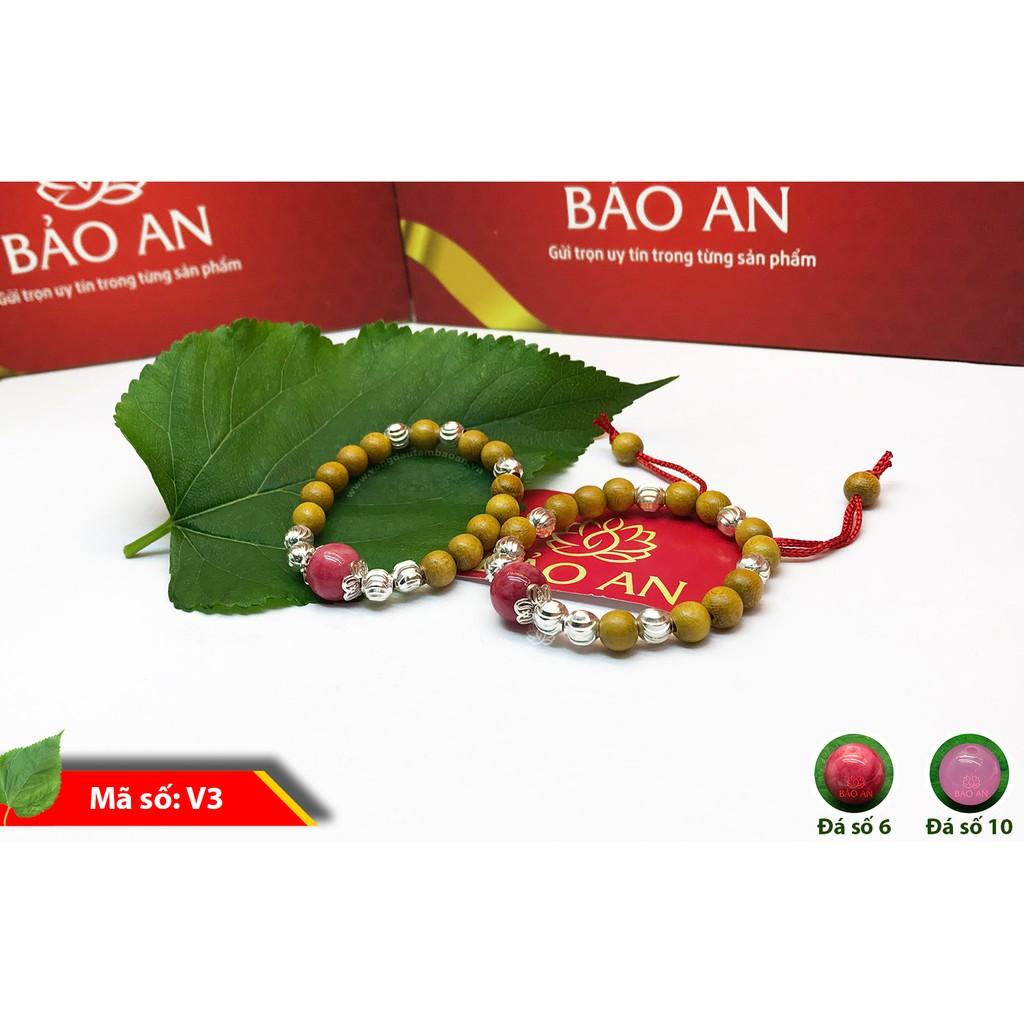 vòng dâu tằm mix đá mệnh và bi bạc dành cho bé 2020