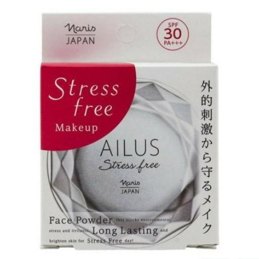 Phấn phủ dạng nén mỏng nhẹ kiềm dầu Naris Ailus Stress Free Nhật Bản 120g