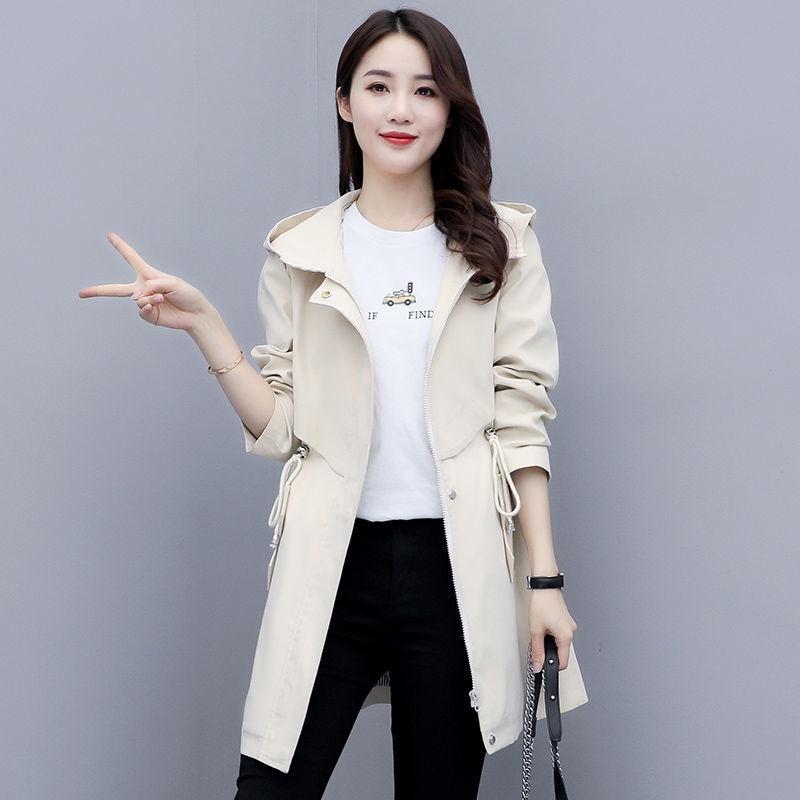 Áo Khoác Gió Dáng Dài Vừa Vặn Có Nón Phong Cách Hàn Quốc Thời Trang Mùa Thu Mới 2022