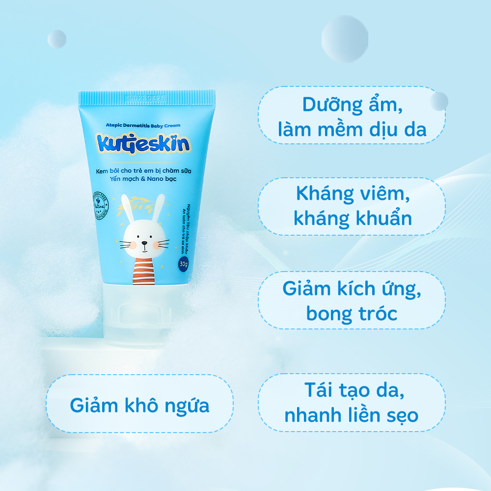 Kutieskin 30gr dành cho da em bé bị chàm sữa