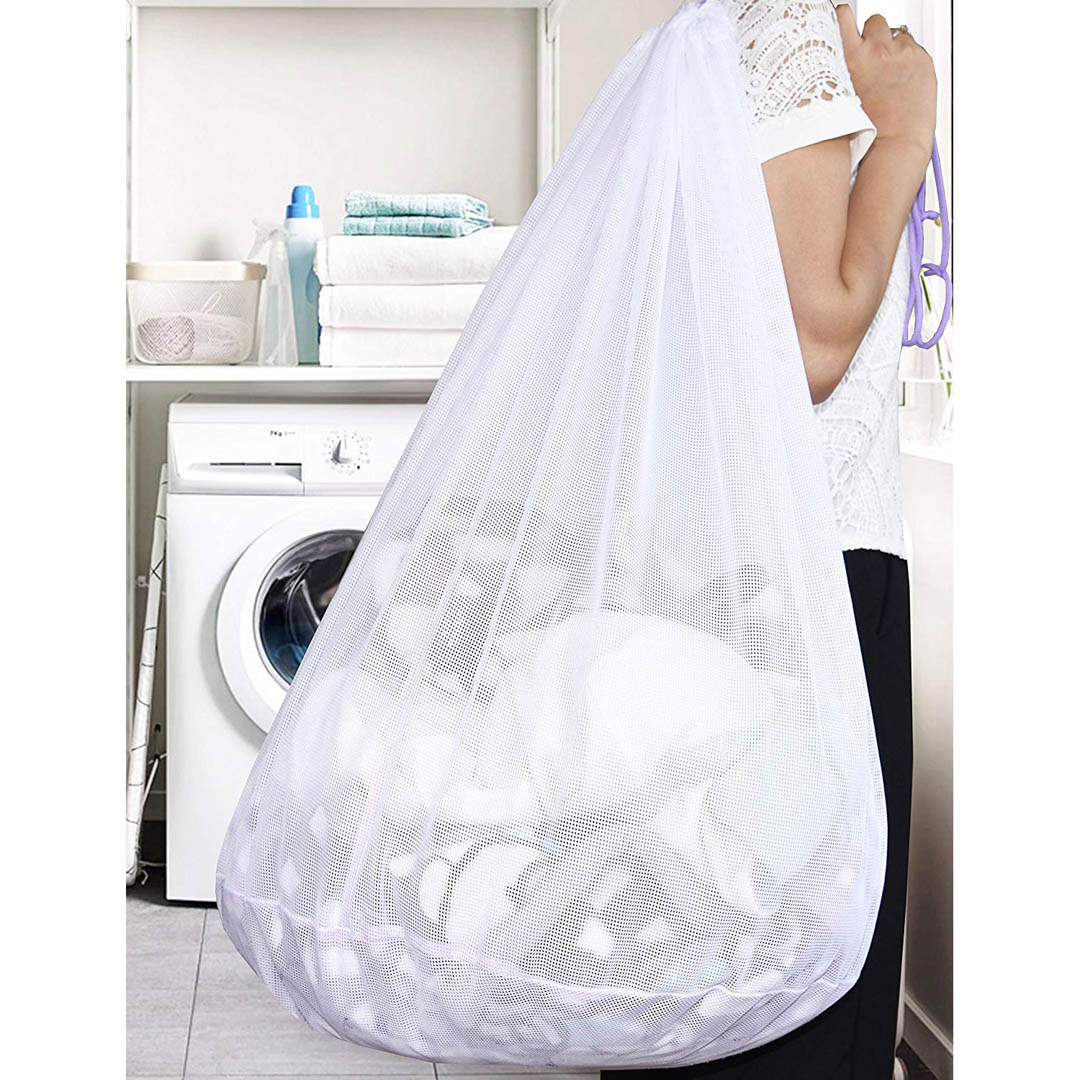 Bộ 3 túi giặt đồ dây rút GADO túi lưới máy giặt lỗ lớn bảo vệ quần áo không bị co giãn