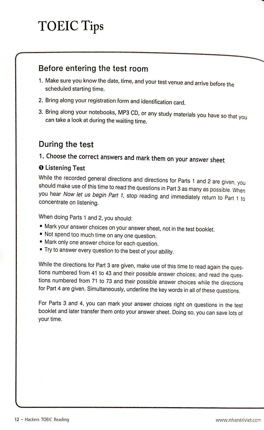 Hackers TOEIC Reading 