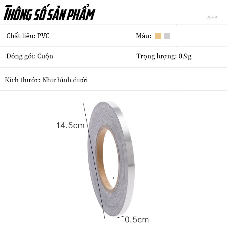 Cuộn Decal Dán Viền Gạch Tường Chống Thấm Nước 0,5cmx50m Cao Cấp