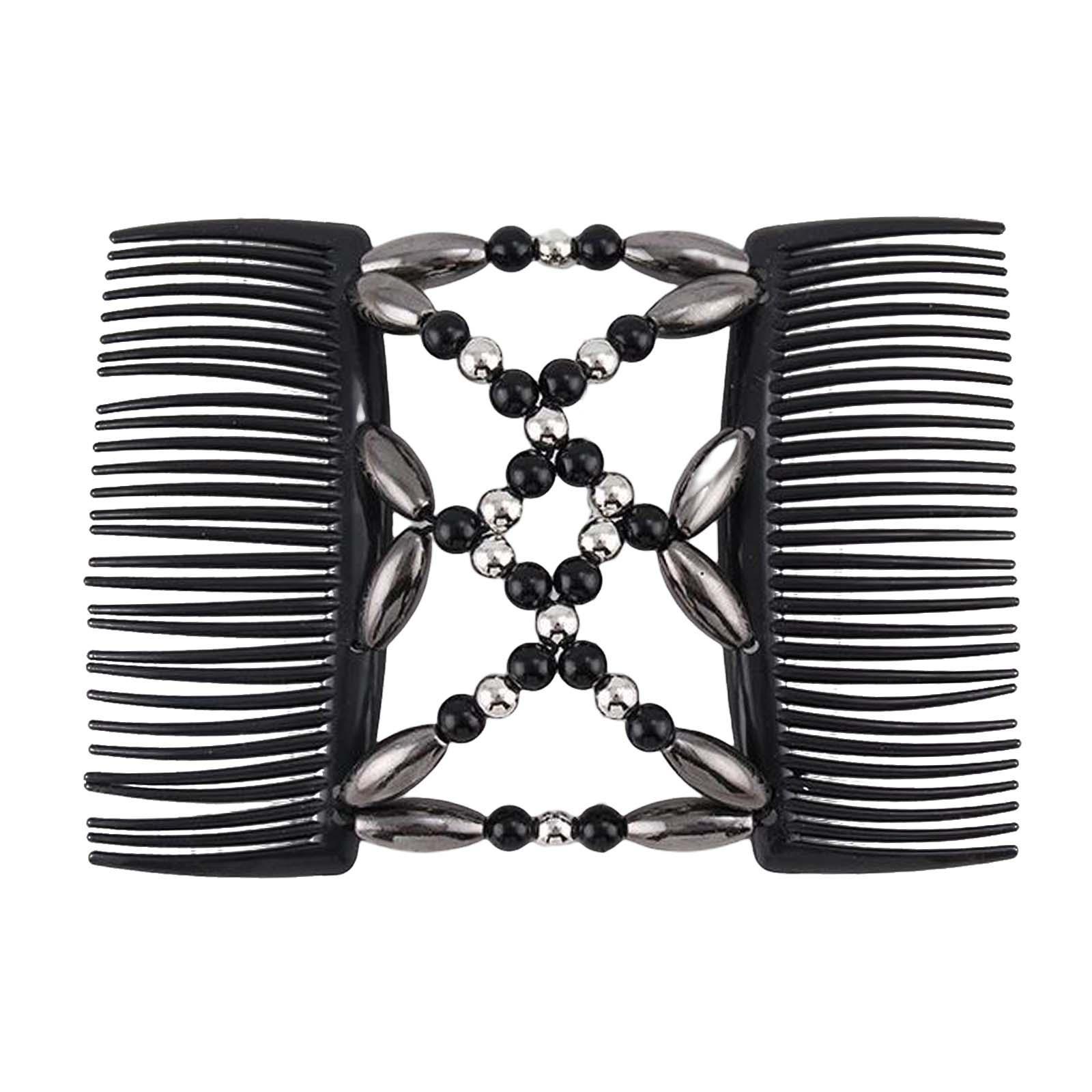 Beads Hair Combs Bun Making Tool Bead Hairpins Accessories Hair Clips Elastic Headwear for Stage Birthday Daily Party Decoration