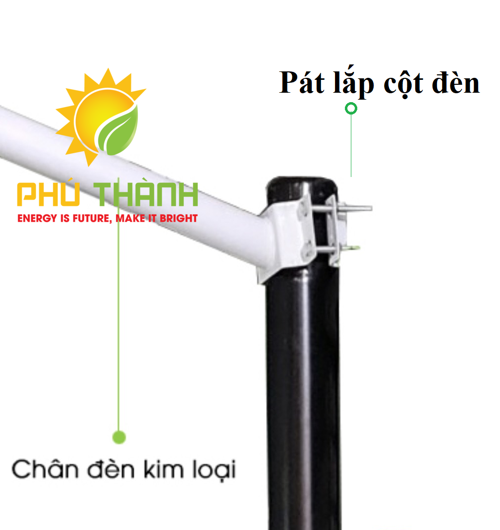 Pát Lắp cột đèn năng lượng mặt trời kèm vít