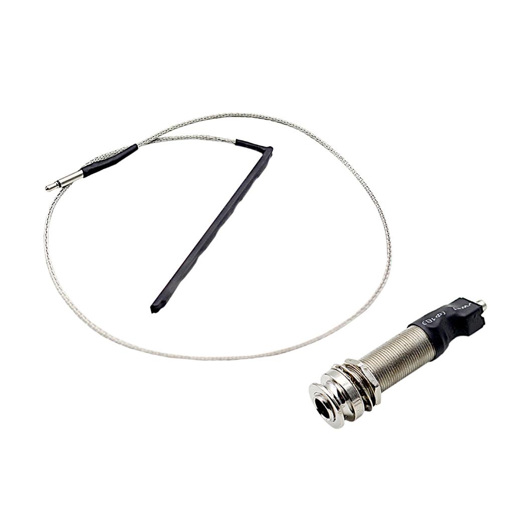 6.35mm Equalizer Jack Plug Piezo Pickup For Acoustic Guitar Kalimba Parts