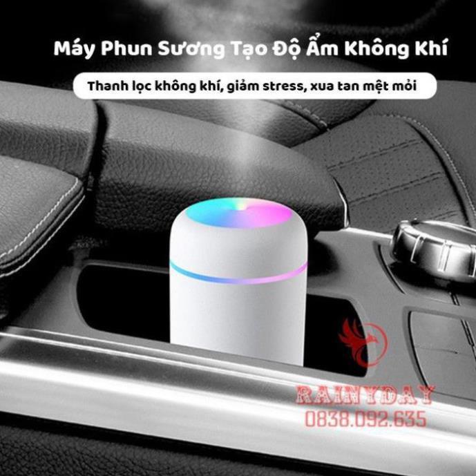 Máy Xông Tinh Dầu Máy Phun Sương Mini Đèn LED Xoay Vòng Nhiều Màu Sắc Tạo Độ Ẩm Khuếch Tán Tinh Dầu