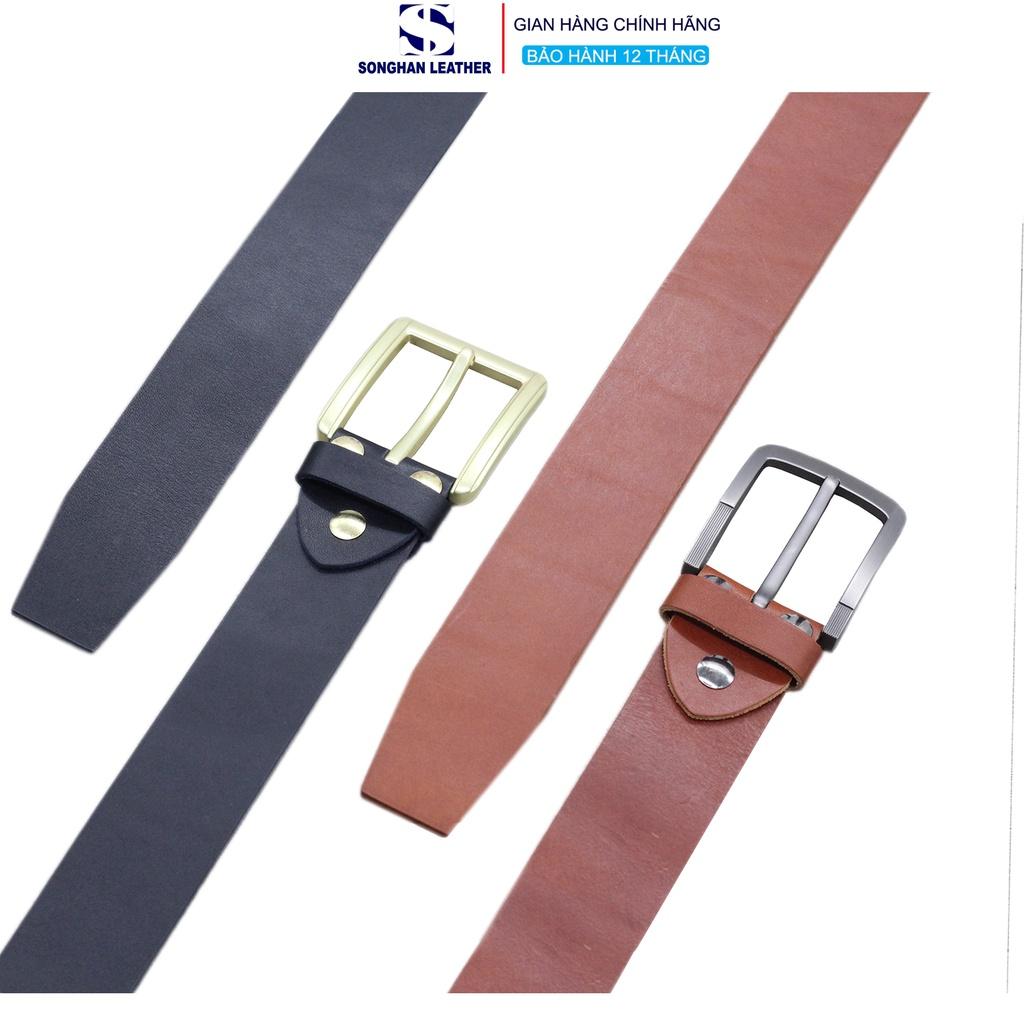 Thắt Lưng Nam Da Bò Nguyên Tấm Cao Cấp Mặt Khóa Đúc Đồng Songhan Leather MB098..Bảo Hành 12 Tháng