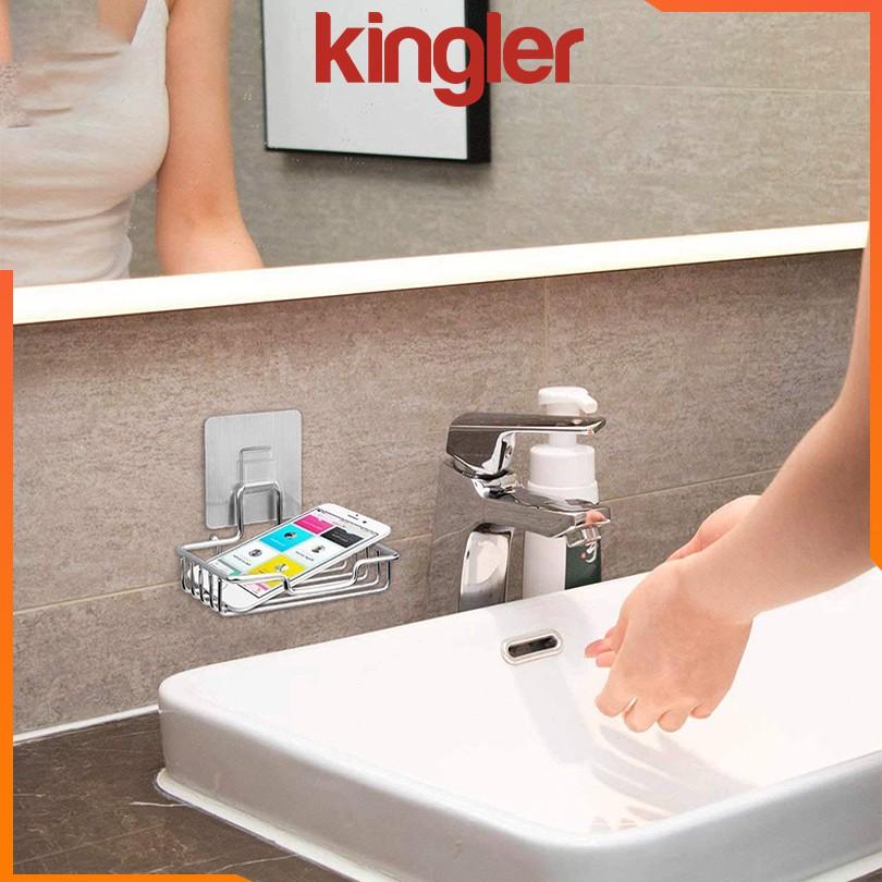 Giá Inox Để Xà Bông Dán Tường Phòng Tắm Hiện Đại , Kệ Để Đồ Đa Năng, Kệ Inox Để Đồ Nhà Tắm, Sạch Sẽ, Tiện Dụng. Kingler 4039