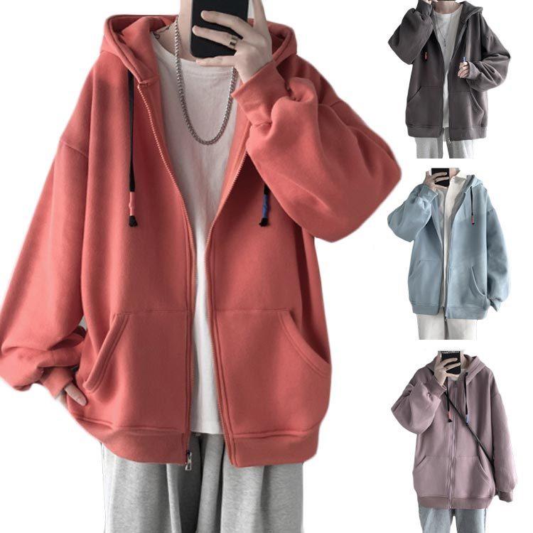 Áo hoodies zip Hoodie Nam Size lớn Form Thoải mái Hoodie có khóa Áo dài tay Có mũ trùm đầu