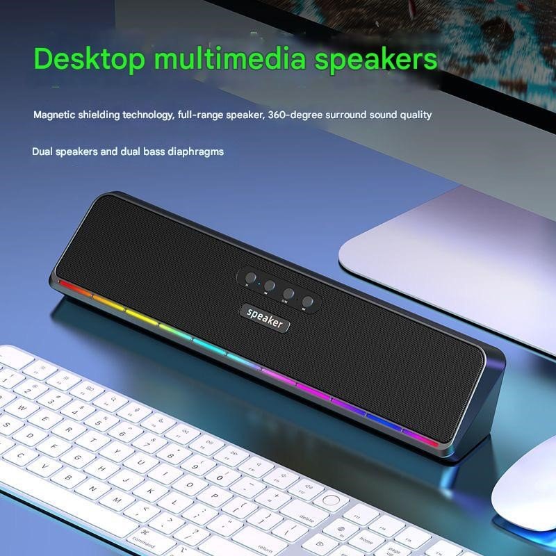 Loa thanh vi tính không dây Bluetooth E3571 led RGB cho máy tính Laptop hàng nhập khẩu