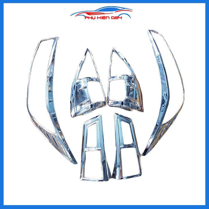 Ốp viền đèn pha hậu mạ crom Innova 2012-2015, 2017-2018-2019-2020-2021 chống trầy trang trí bảo vệ xe