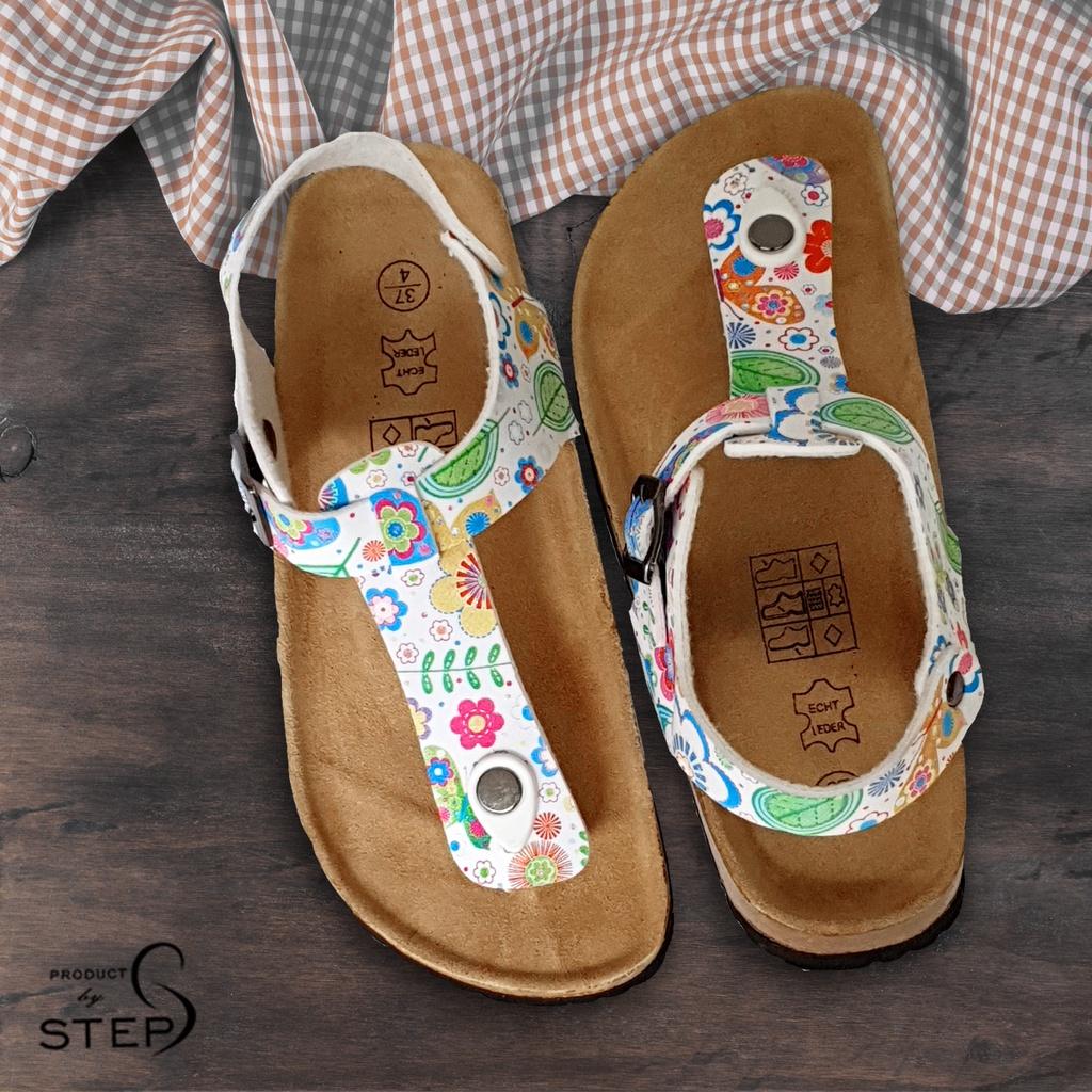 Giày đế trấu EVA in hoa văn quai kẹp bản (size 35-39
