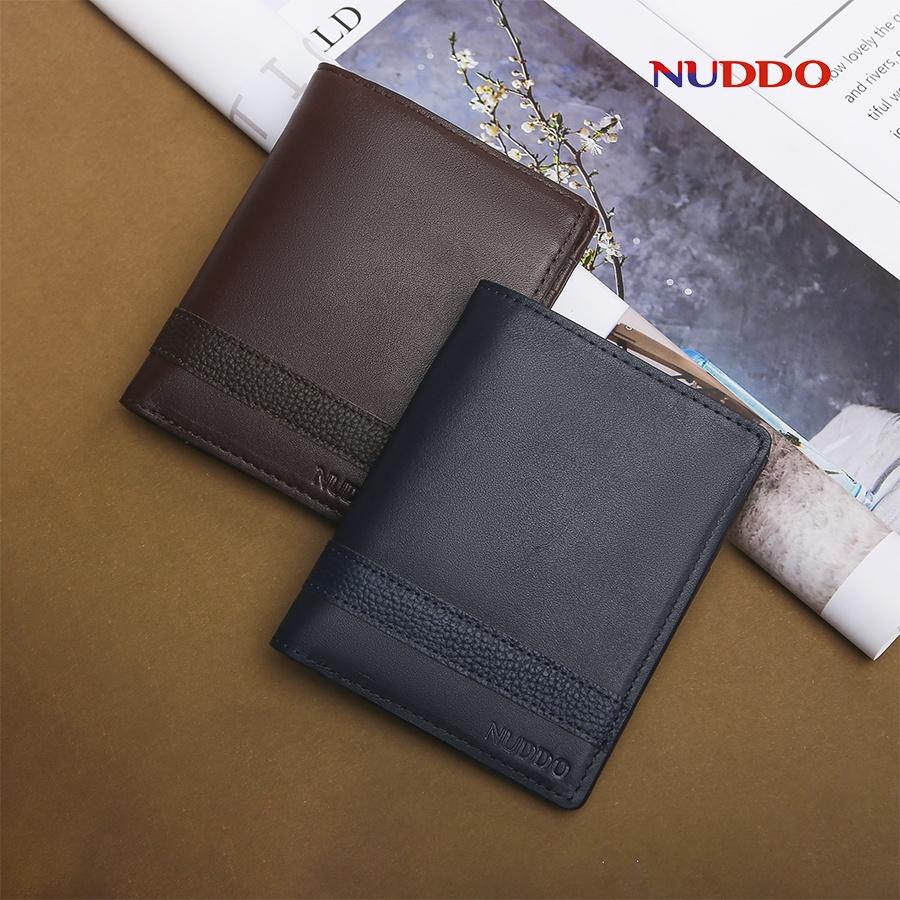 Ví da nam cao cấp NUDDO bóp nam da bò thật kiểu dáng đứng cao cấp NN002