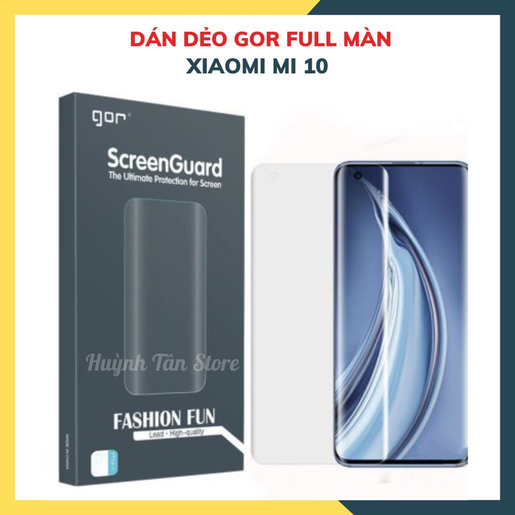 Dán dẻo GOR full màn hình 3D dành cho xiaomi mi 10 trong suốt, bảo vệ màn hình - hàng nhập khẩu