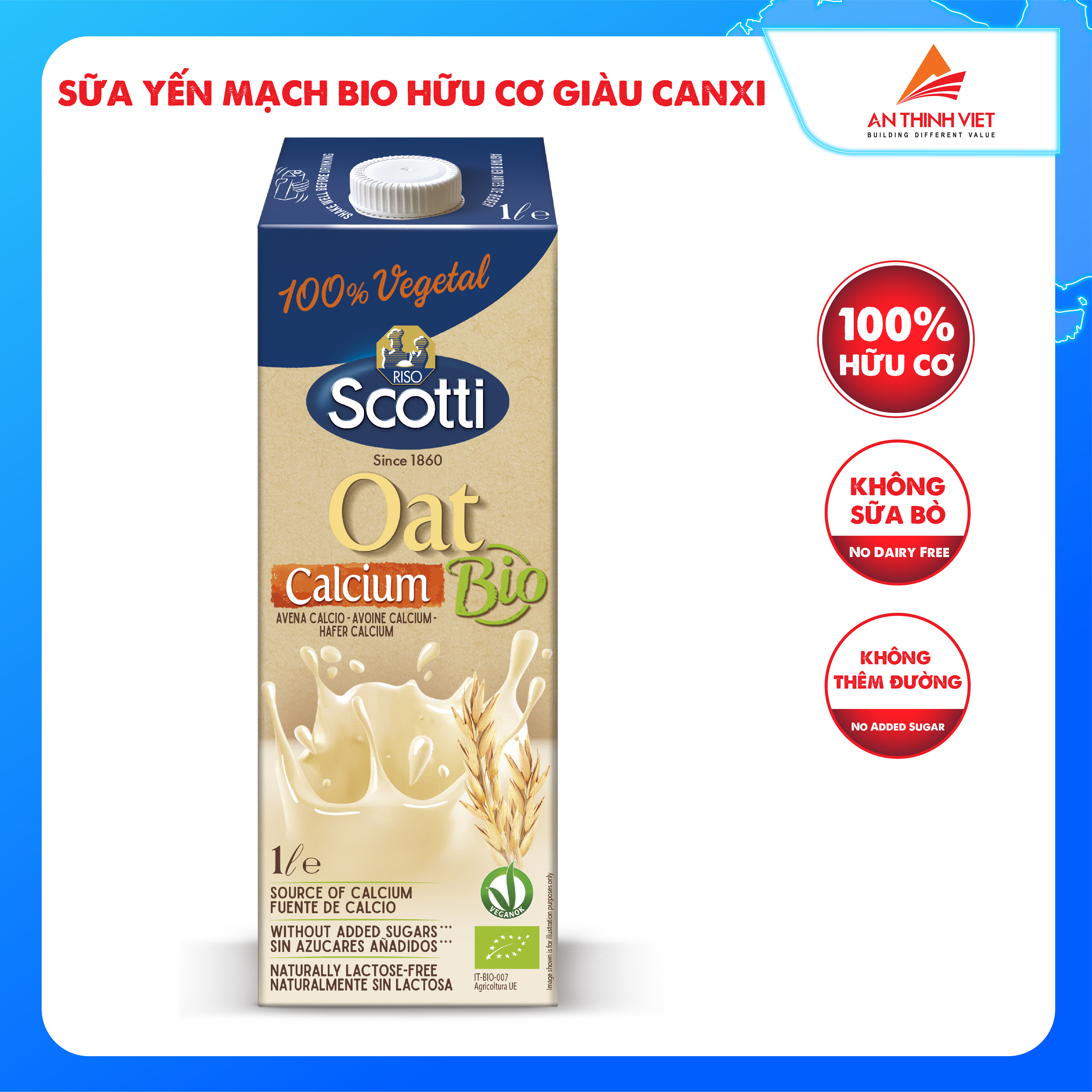 Nước Yến Mạch Bổ Sung Canxi Scotti 1L