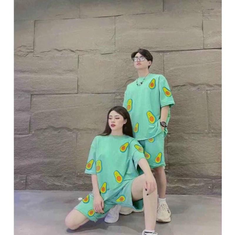 Set bộ Bơ - Đào, Đồ Bộ Thun Cotton Lạnh Mặc Nhà TRÁI BƠ và TRÁI ĐÀO Form Rộng Unisex Nam Nữ Ulzzang KUN, Bộ hoa quả Bơ Đào nam nữ, Set Đồ Bộ Mặc Nhà in Bơ- Đào quần lỡ TK Đồ Bộ in Vải Thun Cotton Cao Cấp Thoáng Mát