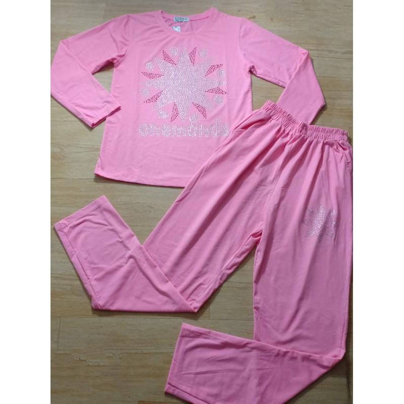 Bộ Thun Cotton Ép Đá Dài Tay Dài size L