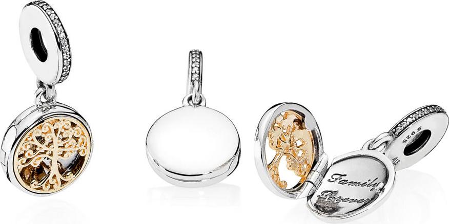 Charm treo cây gia đình 2 tone