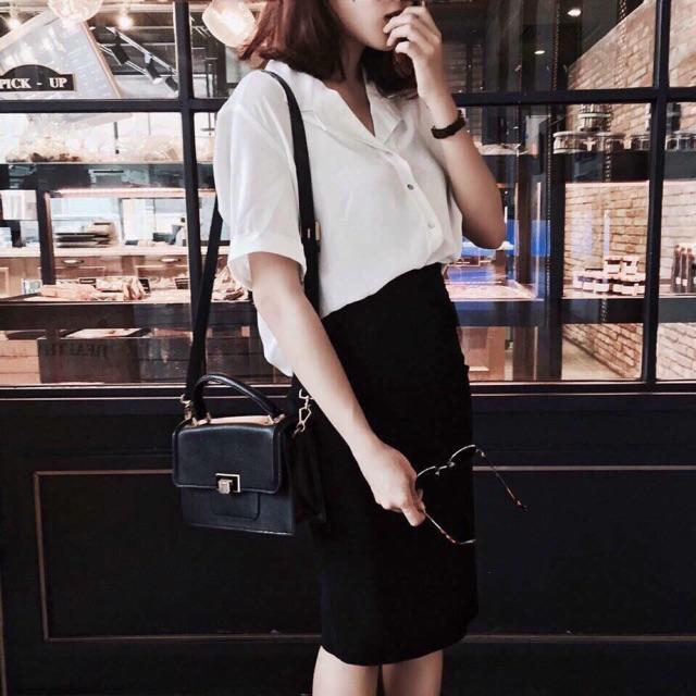 Chân váy đen dài - Chân váy bút chì
