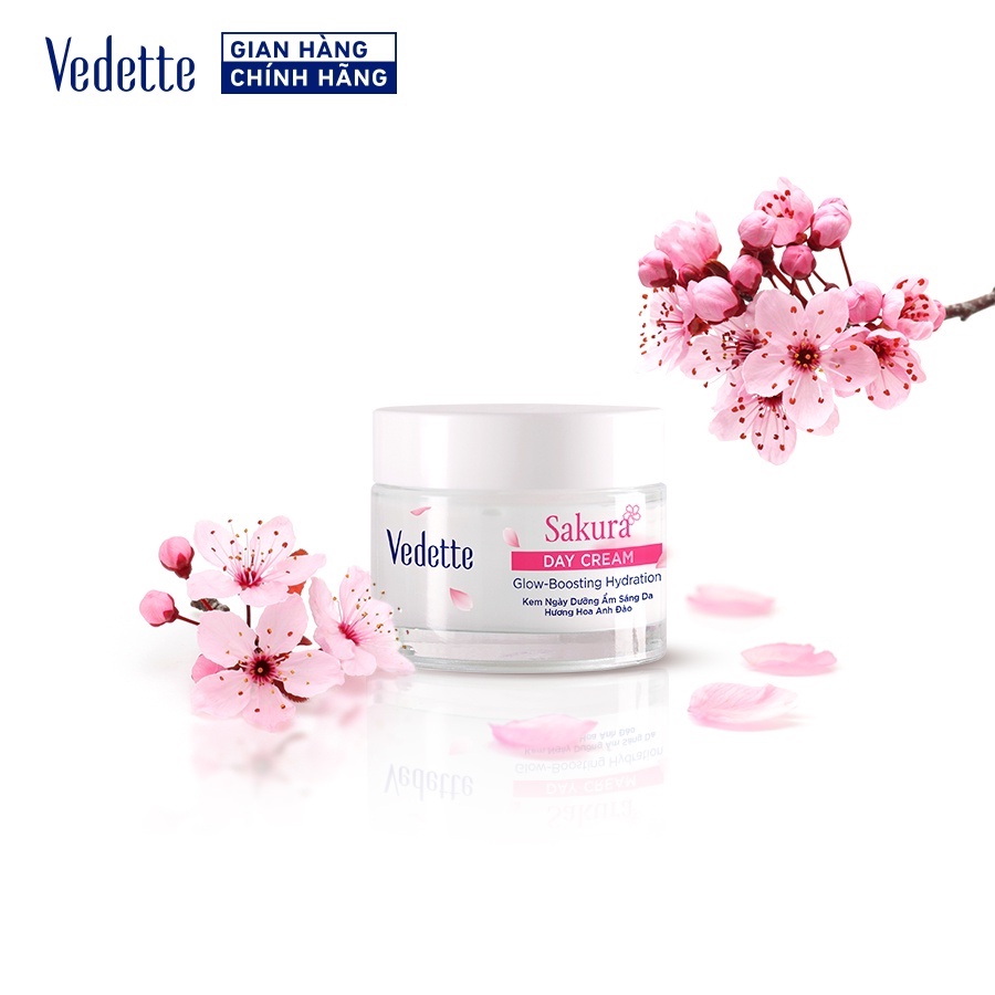 Hàng mới - Kem ngày Dưỡng Ẩm Sáng Da Vedette Hương Hoa anh đào 50ml