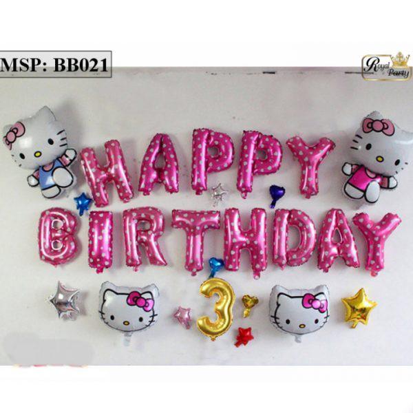 Bộ bóng chữ kitty màu hồng NN01