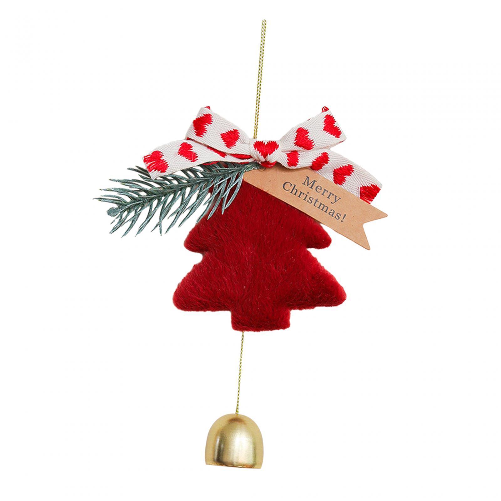 Christmas Tree Pendant with Bell Lovely for Celebration Yard Christmas Party