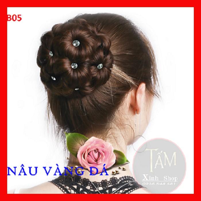 TÓC GIẢ - BÚI HOA CAO CẤP - BÚI HOA ĐÍNH ĐÁ