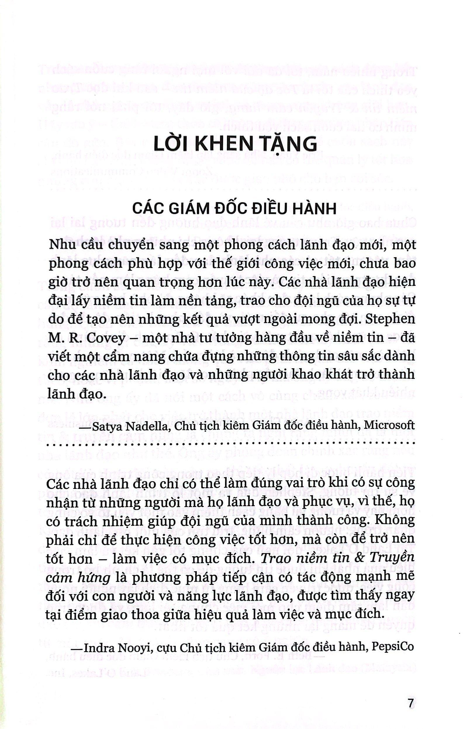 Trao Niềm Tin Và Truyền Cảm Hứng - Trust And Inspire