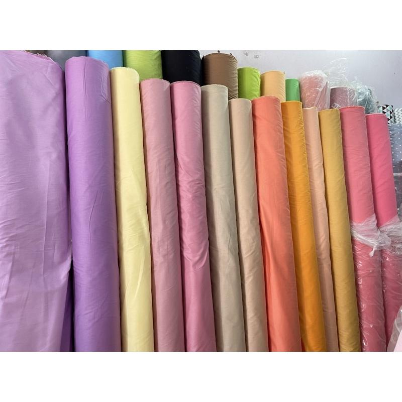 Vải thô lụa trơn may ga gối,váy áo 100% cotton dày dặn và mịn mát (chọn màu ghi chú hoặc nhắn tin