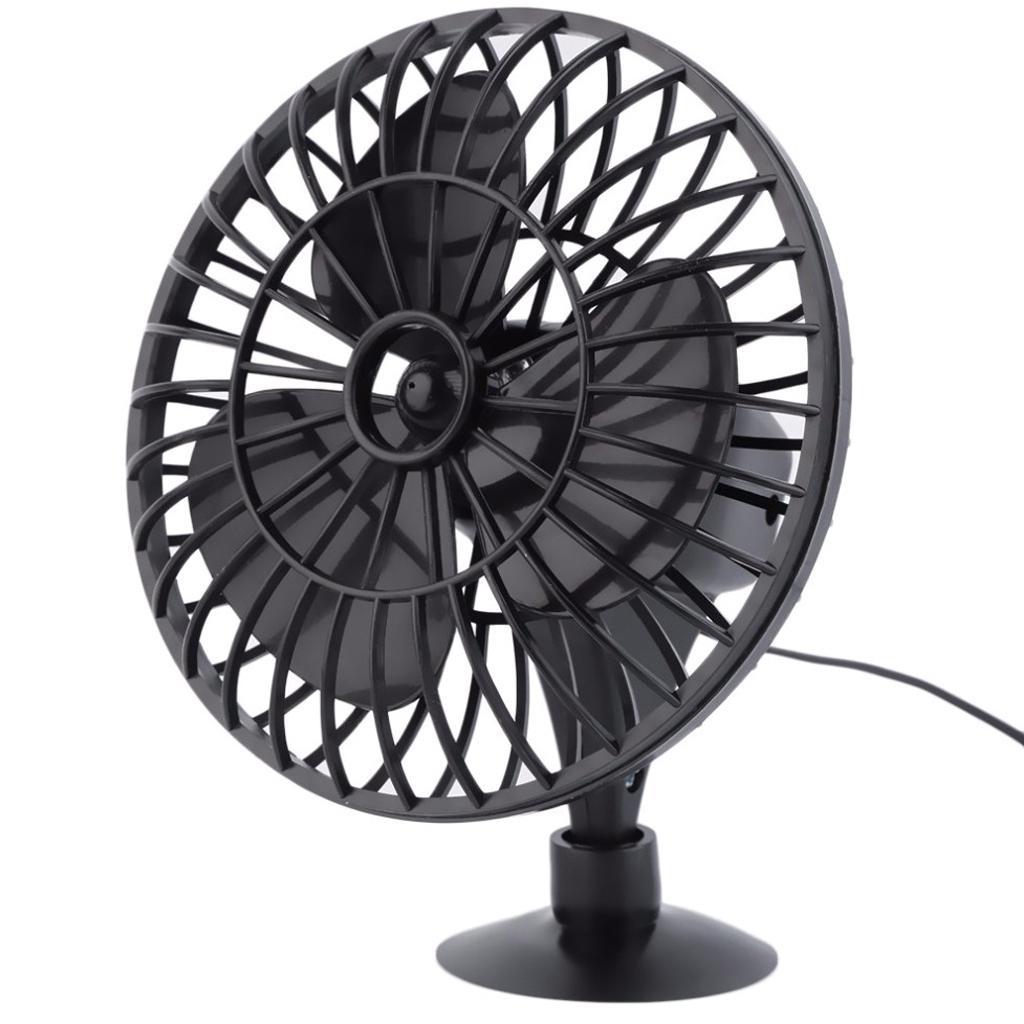 Premium Car Auto Fan 4 Inch 12V Electric Cooling Fan Swing to and Fro Black