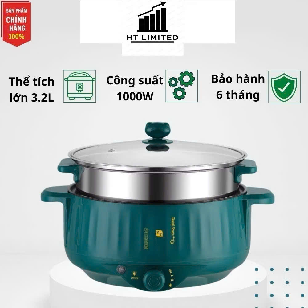 Nồi Lẩju Điện 2 Tầng Đa Năng Thông Minh Loại Xịn Có Vỉ Hấp – Xào Nấu Siêu Tiện, ĐÈN TRANG TRÍ