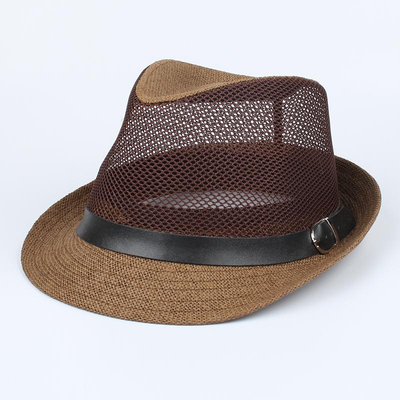 Nam Size Lớn Băng Mũ Rơm Mùa Hè Lưới Thoáng Mát Panama Mũ Đầu Lớn Người Plus Kích Thước Nón Fedora 58 cm 60 cm