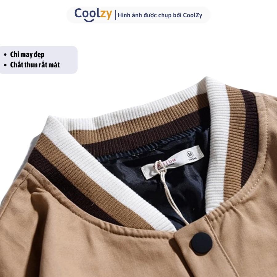 Áo khoác bomber unisex Freeship ️Áo khoác bóng chày chất vải dù oversized trẻ trung năng động | CoolZy