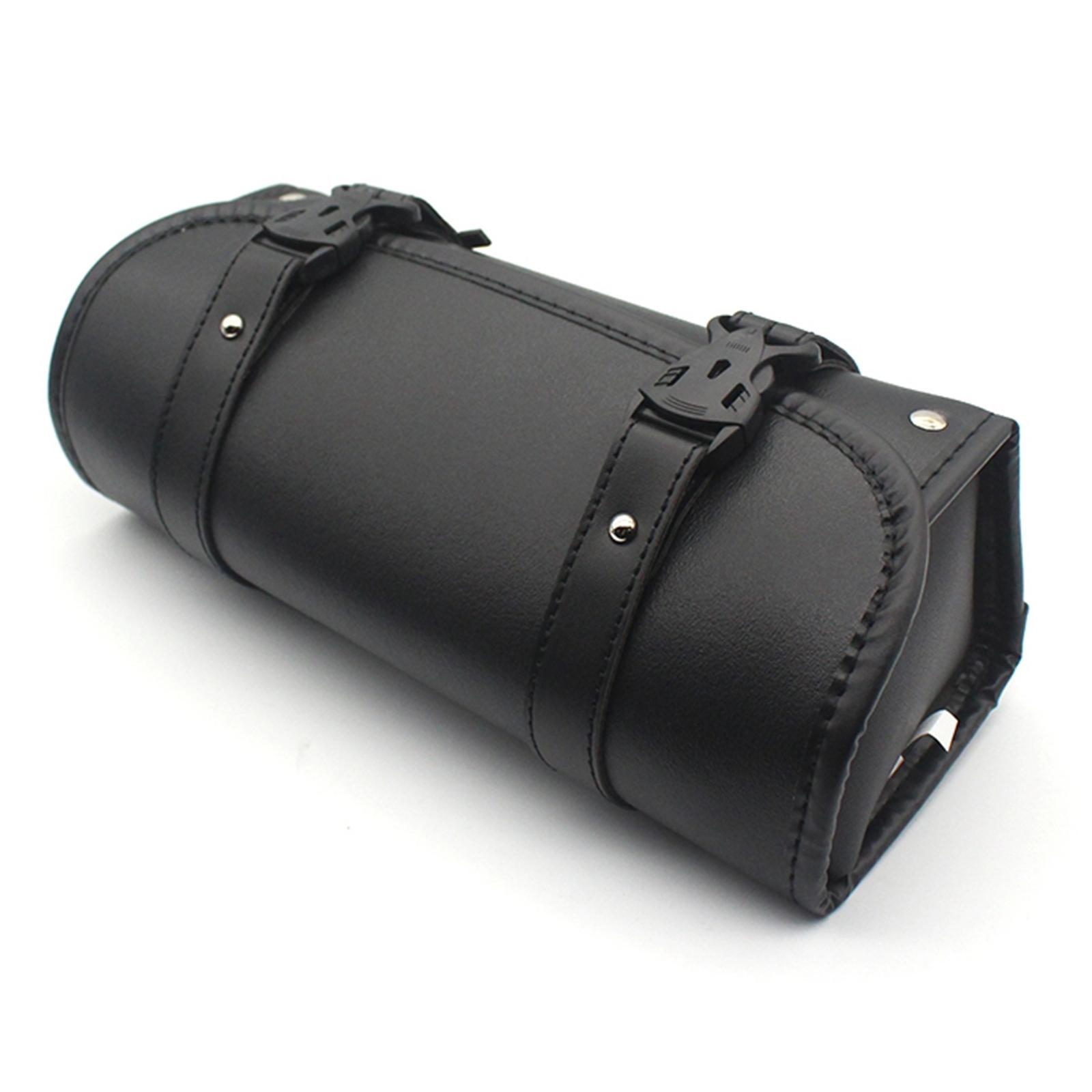 PU Leather Motorcycle/Motorbike Saddle Bag Tool Roll Storage Pouch