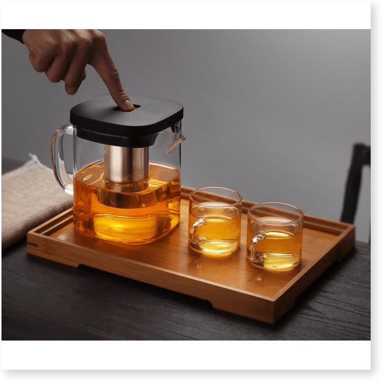 Bình pha trà thỏi lọc Borosilicate phong cách Nhật Bản cao cấp