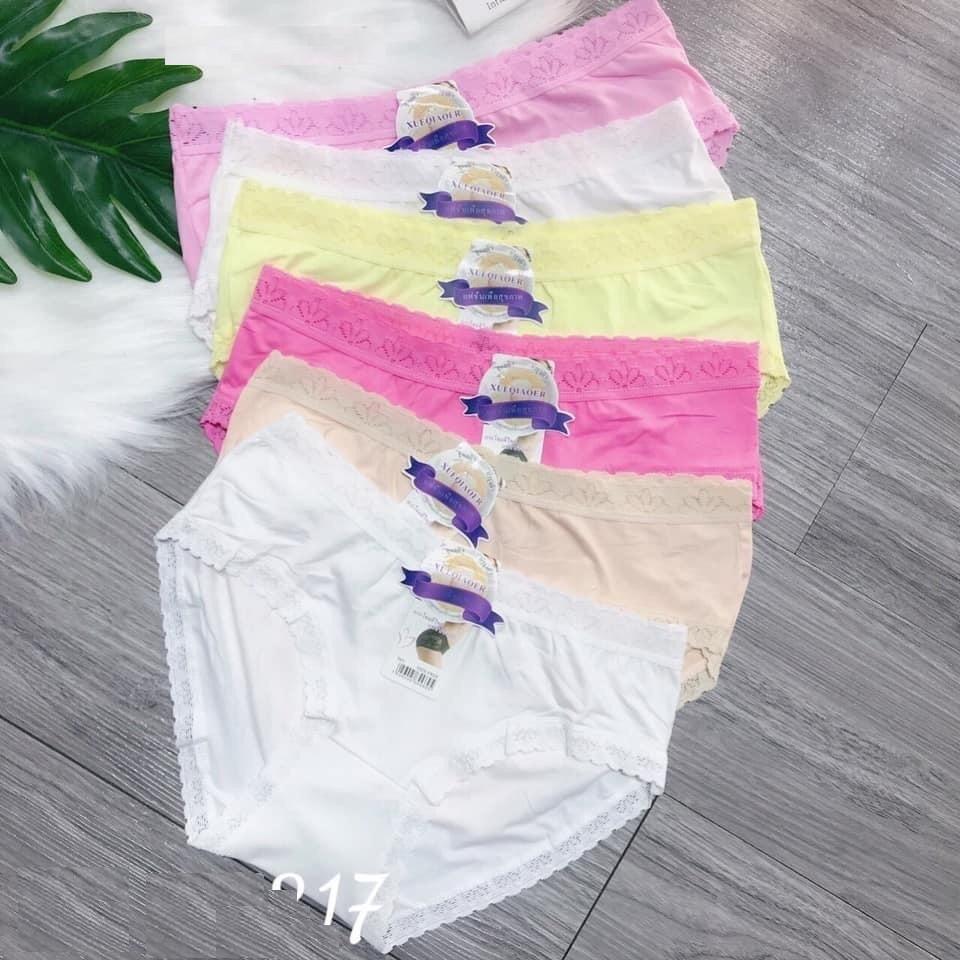 Bộ 10 quần lót cotton nữ viền ren - N16-10